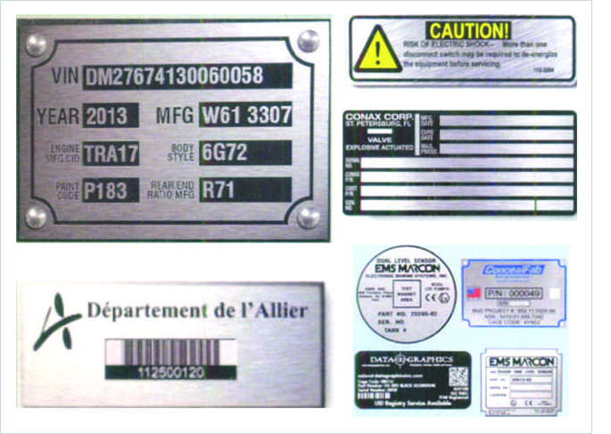Aluminium Name Plates and Lables